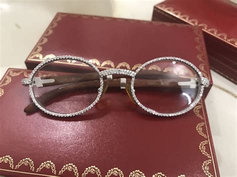 cartier glasses with diamonds|cartier glasses with diamonds price.